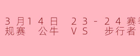 3月14日 23-24赛季NBA常规赛 公牛 VS 步行者